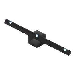 Leuchtstrahler HEXAGON, schwarz - Werbeartikel