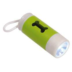 Taschenlampe DOGS HELPER, wei�-apfelgr�n - Werbeartikel