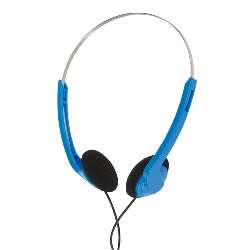 Kopfh�rer POCKET ROCKER, blau - Werbeartikel
