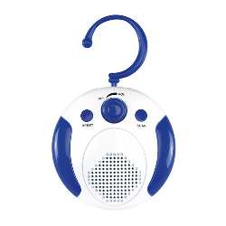 Duschradio FRESH, blau-wei� - Werbeartikel