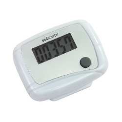 Schrittz�hler EASY RUN, wei� - Werbeartikel