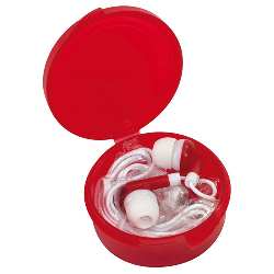 In-Ear-Kopfh�rer MUSIC, rot - Werbeartikel
