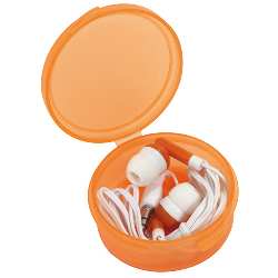 In-Ear-Kopfh�rer MUSIC, orange - Werbeartikel
