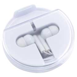 In-Ear-Kopfh�rer HOLD THE MUSIC, wei� - Werbeartikel