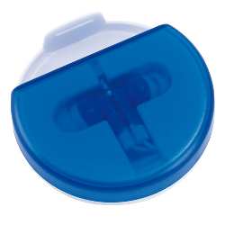 In-Ear-Kopfh�rer HOLD THE MUSIC, wei�-blau - Werbeartikel
