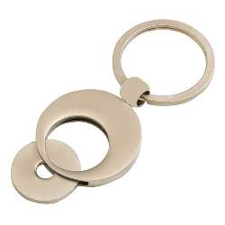 Metall-Schl�sselanh�nger MONEY, silber - Werbeartikel