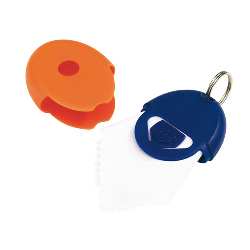 Schl�sselanh�nger NEAT, blau-orange - Werbeartikel