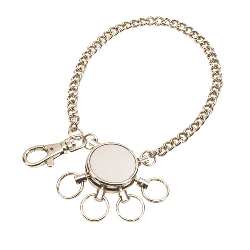 Schl�sselanh�nger CHAIN, silber - Werbeartikel