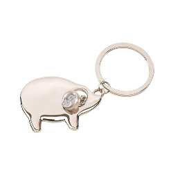 Schl�sselanh�nger PIG, silber - Werbeartikel