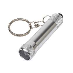Schl�sselanh�nger FLARE, silber - Werbeartikel