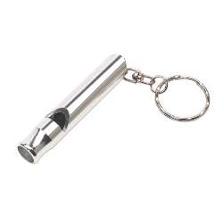 Schl�sselanh�nger FLUTE, silber - Werbeartikel