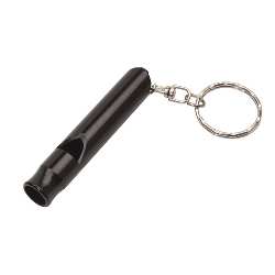 Schl�sselanh�nger FLUTE, schwarz - Werbeartikel