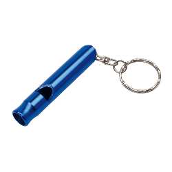 Schl�sselanh�nger FLUTE, blau - Werbeartikel