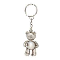 Schl�sselanh�nger BELLY BEAR, silber - Werbeartikel