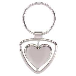 Schl�sselanh�nger SPINNING HEART, silber - Werbeartikel