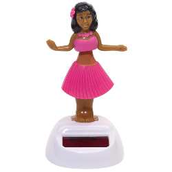 Solar-Wackelfigur HULA, pink - Werbeartikel