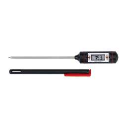 Kochthermometer HOT SPOT, schwarz-rot - Werbeartikel