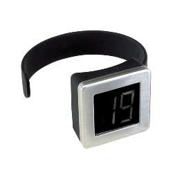 Weinflaschen-Thermometer BOLERO, silber - Werbeartikel
