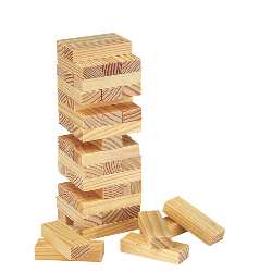 Wackelturm HIGH-RISE, holz - Werbeartikel