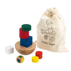 Geschicklichkeitsspiel CRAZY TOWER, bunt - Werbeartikel
