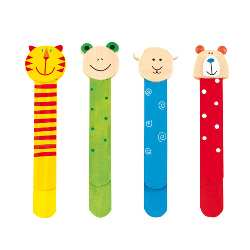 Holz-Lesezeichen FUNNY ANIMALS, bunt - Werbeartikel