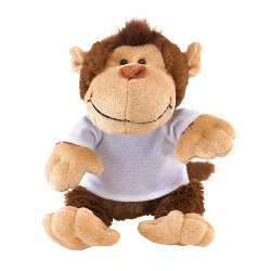 Pl�sch-Affe INGO, braun-beige - Werbeartikel