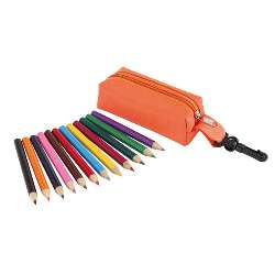 Stiftemappe SMALL IDEA, orange - Werbeartikel