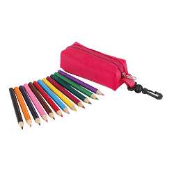 Stiftemappe SMALL IDEA, pink - Werbeartikel