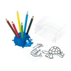 Stiftest�nder LADYBUG, blau - Werbeartikel