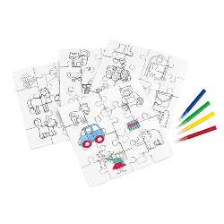 Kinder-Puzzle PAINT YOUR PICTURE, bunt - Werbeartikel