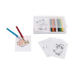Malset CRAZY ANIMALS, farbig - Werbeartikel
