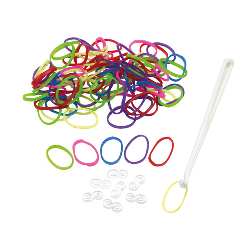 Gummib�nder-Set COLOURED CURLY, farbig - Werbeartikel