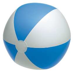 Aufblasbarer Strandball ATLANTIC, blau-wei� - Werbeartikel