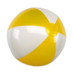 Aufblasbarer Strandball ATLANTIC, gelb-wei� - Werbeartikel