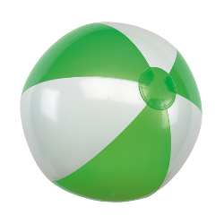 Aufblasbarer Strandball ATLANTIC, gr�n-wei� - Werbeartikel