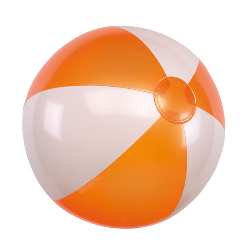 Aufblasbarer Strandball ATLANTIC, orange-wei� - Werbeartikel