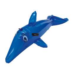 Aufblasbarer Delfin EDI, blau - Werbeartikel
