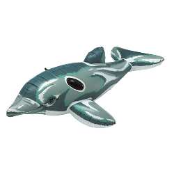Aufblasbarer Delfin ROXY, grau-wei� - Werbeartikel