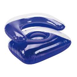 Aufblasbarer Sessel SEASIDE, transparent-blau - Werbeartikel