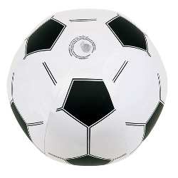 Aufblasbarer Ball GO FOR GOAL, schwarz-wei� - Werbeartikel
