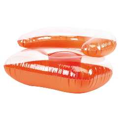 Aufblasbarer Sessel SEASIDE, transparent-orange - Werbeartikel
