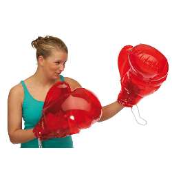 Boxhandschuhe KNOCK OUT, rot - Werbeartikel