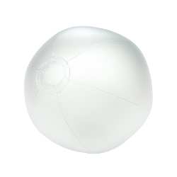 Aufblasbarer Strandball INDIAN, wei� - Werbeartikel