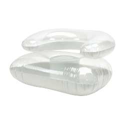Aufblasbarer Sessel SEASIDE, wei�-transparent - Werbeartikel