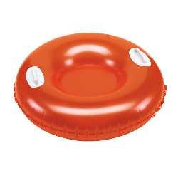 Aufblasbarer Schwimmring ON THE BEACH, orange - Werbeartikel