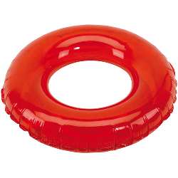 Aufblasbarer Schwimmring OVERBOARD, rot - Werbeartikel