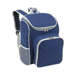 Picknick-Rucksack OUTSIDE, blau-grau - Werbeartikel