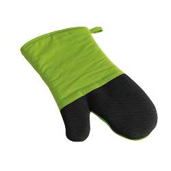 Grillhandschuh STAY COOL, hellgr�n-schwarz - Werbeartikel