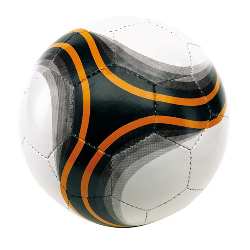 Fu�ball ARENA, wei�-schwarz-orange - Werbeartikel