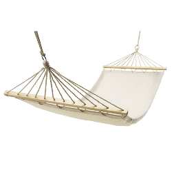 Baumwoll-H�ngematte SIESTA, beige - Werbeartikel